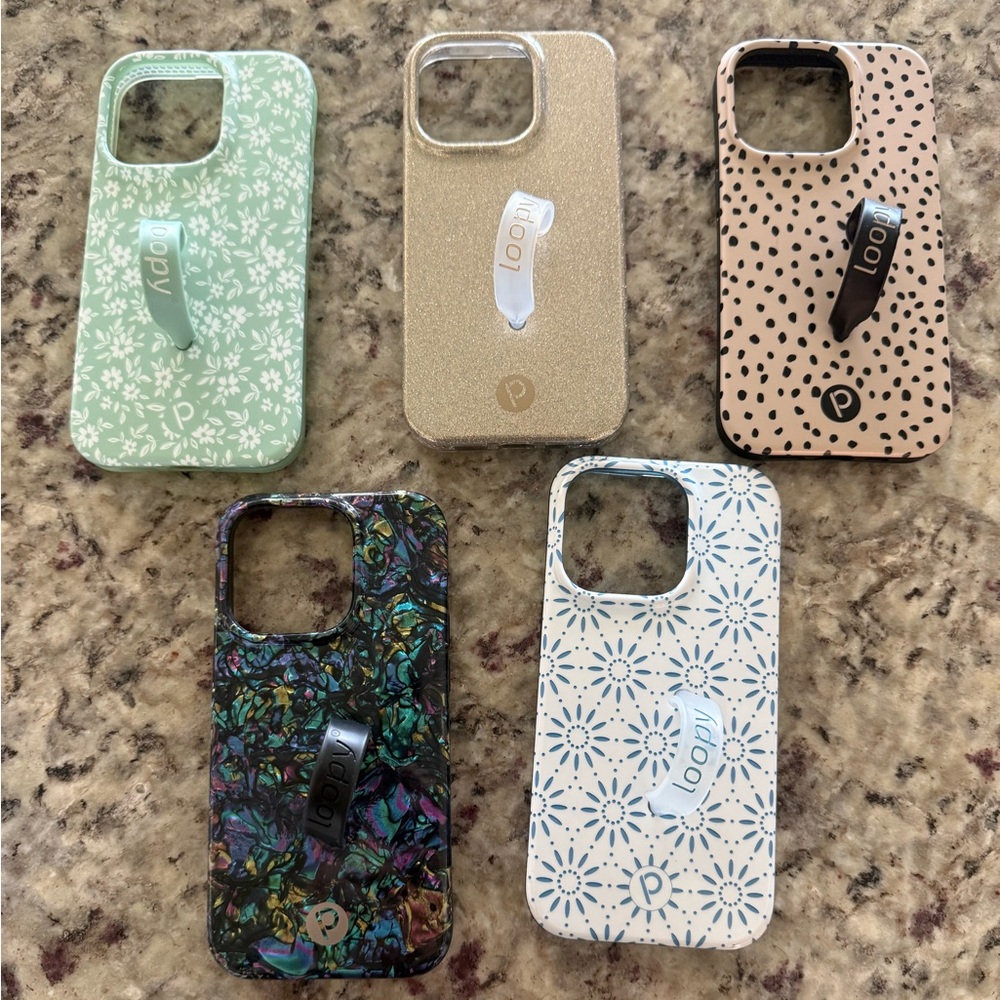 Loopy iPhone 14 Pro Case Set with Various Patterns